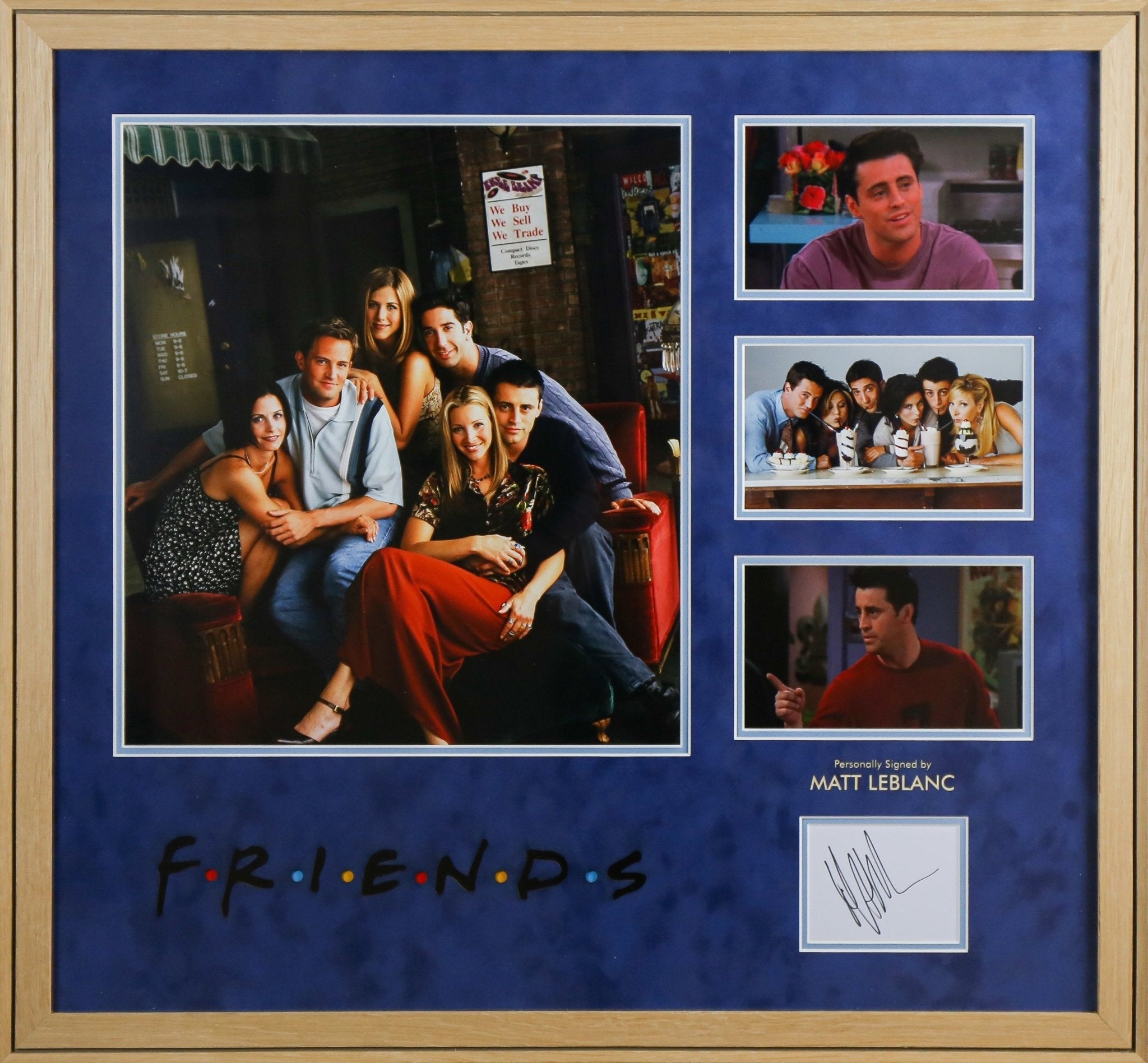 Matt Le Blanc Signed Friends White Card Framed Display - Memorabilia Framers Shop
